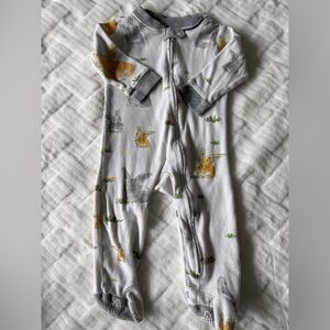 Burt’s Bees Adorable Gray and White Bunny Print Kids One Piece
